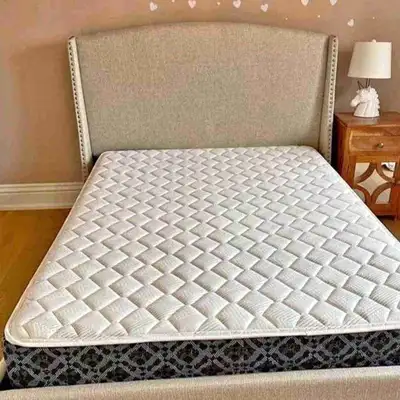 This queen size bed frame is in used but good condition, perfect for adding a touch of elegance to a...