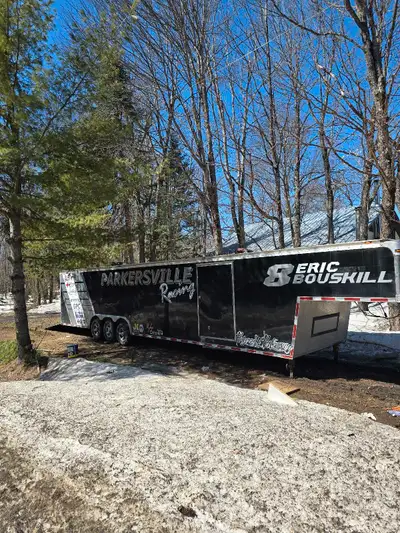 Selling haulmark enclosed race trailer, has 3 diesle heaters in it with onboard slip tank so they wi...