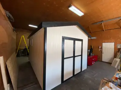 Brand new build garden shed. Built on 4x6 skids with 2x6 rough cut wood on floor with plywood. 2x4 w...