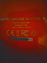 Retro arcade machine, miniature