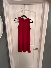 Midi Red Swing Dress