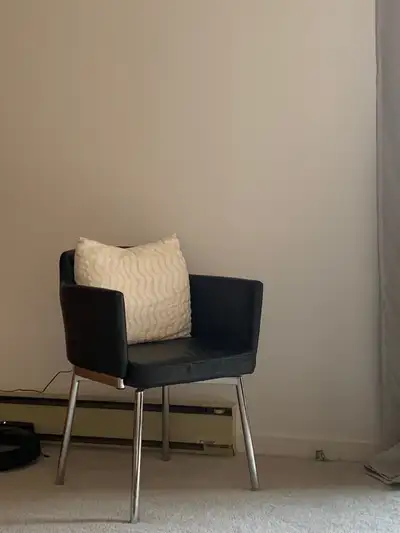 Swivle Black Arm Chair with Chrome base - MCM design, View more