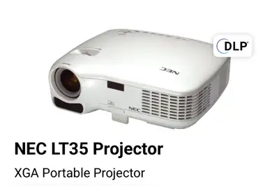For sale used NEC LT35 Projector. This is a XGA Portable Projector. This lamp based projector is cap...