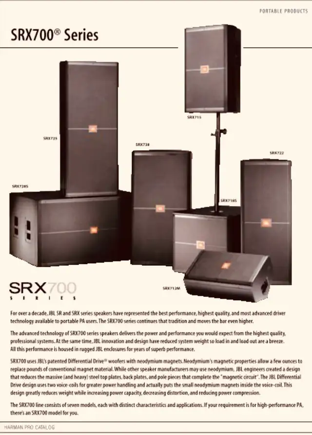 Audio Production-JBL SRX 700 Series 