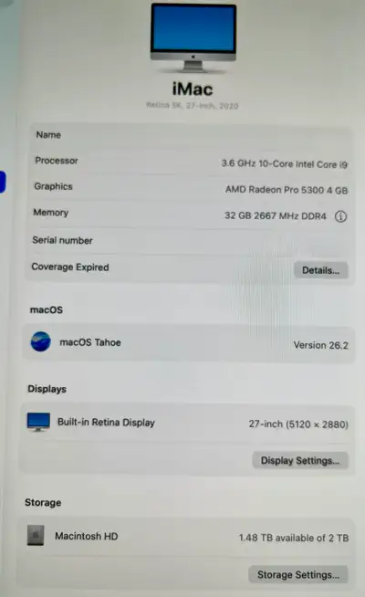 27'' desk top Mac computer upgraded 2TB expanded keyboard, View more