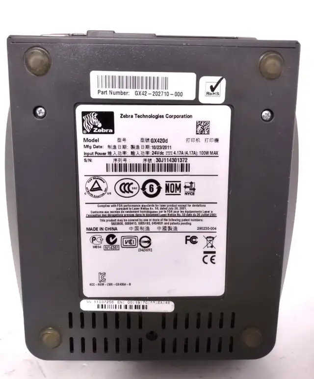 Zebra Printer GX420D Thermal Barcode Label Printer USB WITH DISP in Printers, Scanners & Fax in Kitchener / Waterloo - Image 5