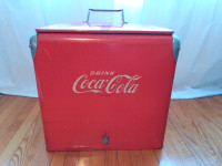 Vintage Coca Cola Metal Cooler 1950s