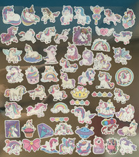 Unicorn Sticker 50 or 100 Pieces Stickers Pack - New