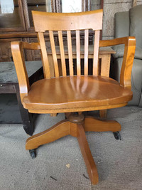 solid wood office chair