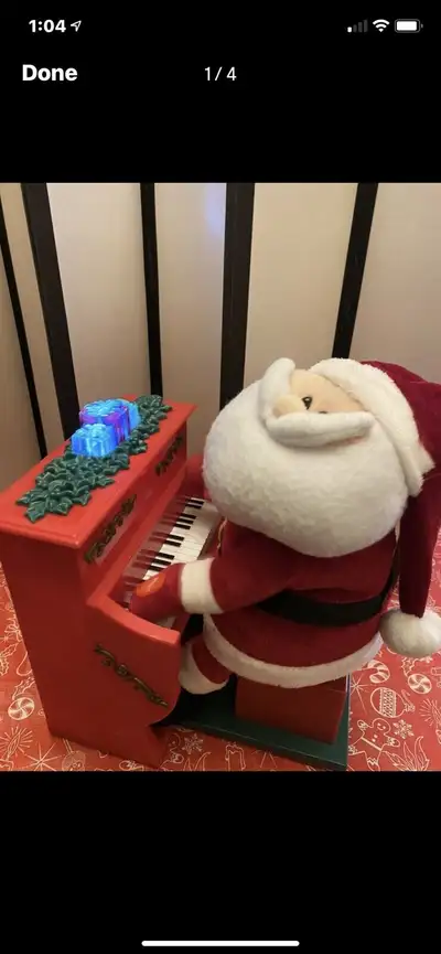 Piano playing Santa & Penguin Christmas Animated Musical Plushy, View more