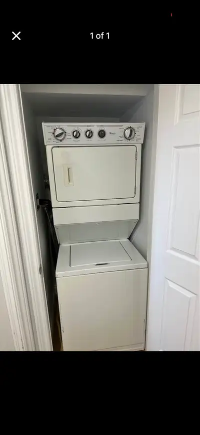 Whirlpool 27w Stacked 2024 washer dryer can DELIVER, View more