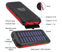 Chargeur solaire portable 25 000 mAh