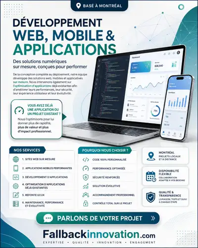 Besoin d'un site web ou d'une application?, View more
