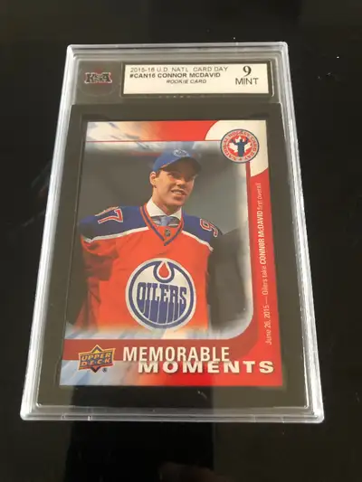 Connor Mcdavid upper deck rookie card graded mint KSA 9, View more