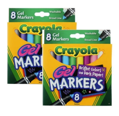 New 2 Pack Crayola 8 Count Gel FX Washable Markers, View more