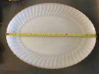 Vintage Anchor Hocking USA Milk Glass Large Platter