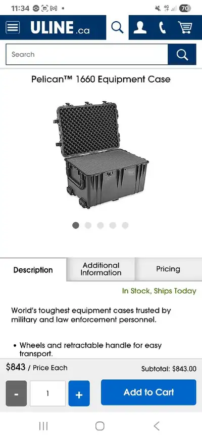 Pelican 1660 case, View more