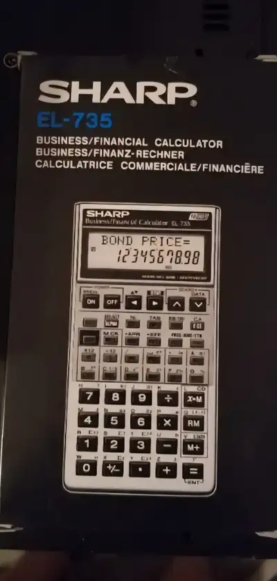 Brand New never been used with original box Sharp EL-735 Business/Financial Calculator For $55