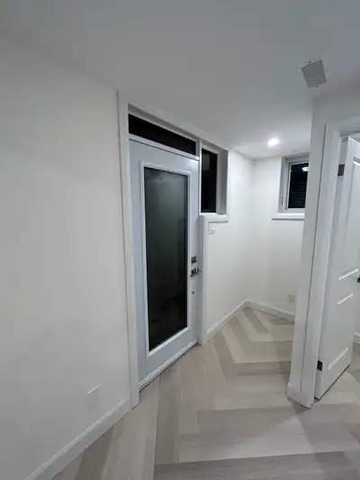 New basement apartment with a bedroom full kitchen and 1 full bathroom including in high efficiency...