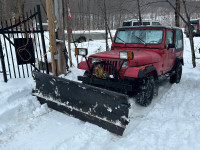 Jeep YJ Wrangler PLOW vehicle! Good for the Yard only!