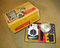 Vintage Kodak Brownie #149K with Bulls-Eye Midget Flash and Box