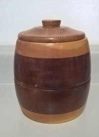 Vintage Rare Wooden Handcrated Tea Caddy Container