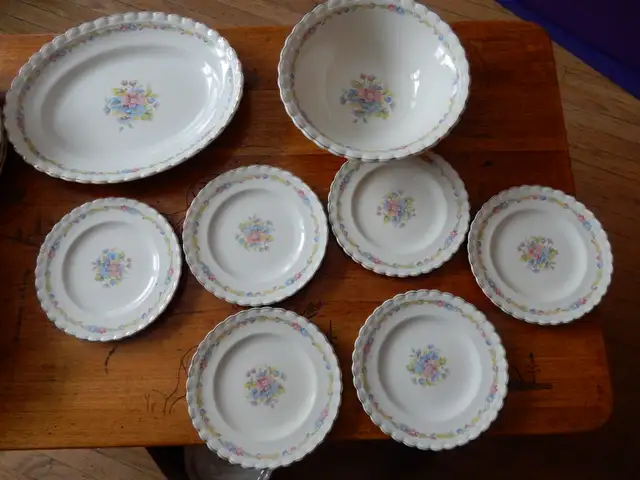 Vintage Gloria pattern -England-J&G Meakin-391413-33 piece set in Arts & Collectibles in Saskatoon - Image 6