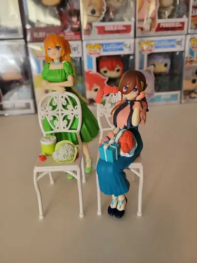 Two Quintessential Quintuplets anime figures Miku and Yotsuba $30 for the pair Pickup in Clareview