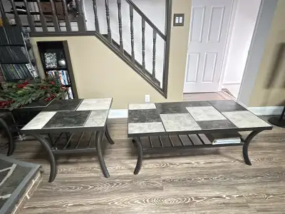 coffee table a 2 matching end tables, View more