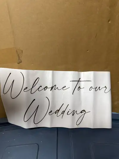 Welcome to our wedding Mirror Sticker, View more