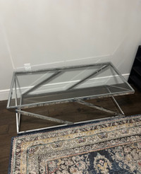 Glass coffee table purchased from The Brick 