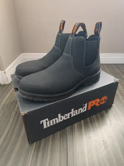 10 Wide Mens Timberland PRO Nashoba Composite Safety Toe Chelsea Boot 6 in - Good condition, Only wo...