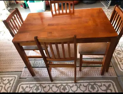 Solid Wood Dining Set (4 Chairs + Table), View more