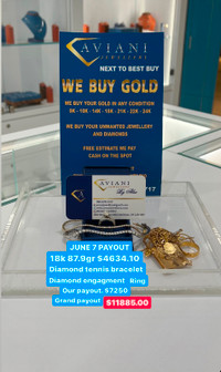 Expert GIA certified gemologist to evaluate your unwanted GOLD!