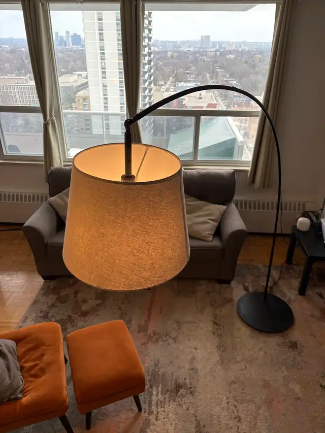 Arched Floor Lamp (Black) + Shade Included - IKEA SKAFTET in Indoor Lighting & Fans in City of Toronto - Image 4