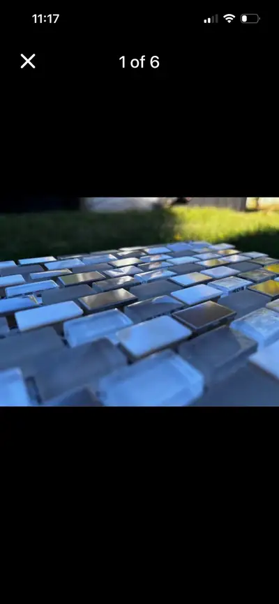 15 packs, Beautiful mixed tile backsplash panels. Interlock with mesh backing for easy placement, me...