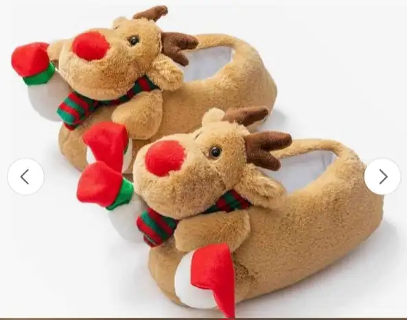 New Onmygogo Fuzzy Winter Animal Christmas Moose Slippers in Other in Calgary - Image 3