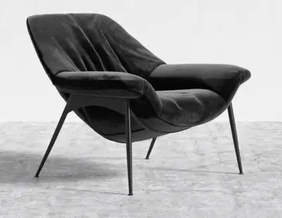 Davos Lounge Chair White/ Beige/ Black, View more