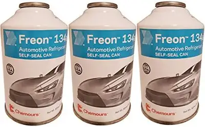 Brand R134a Refrigerant Freon for MVAC use in a 12-Ounce Self-Sealing Container (3 Pack)