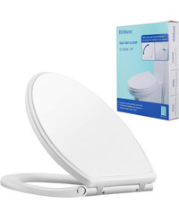 Hibbent premium one click elongated toilet seat with cover-oval.