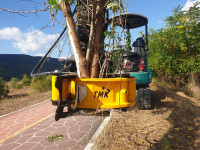 TMK Tree Shear attachment for harvesting trees, removing brush