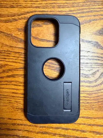 Spigen Tough Armour mag fit case (black) Fits iPhone 15 Pro models Works great and kickstand works l...