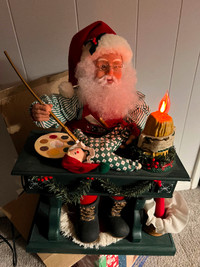 Traditionals Vintage Musical Animated Santa at Writing Desk