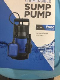 Brand new  1/2 hp pump and hose and fitings and tub with it  nev