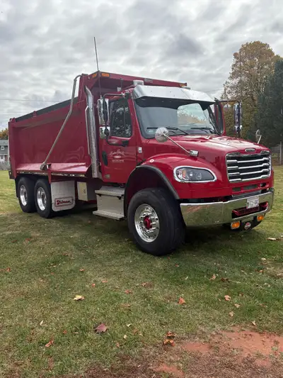 2025 Freightliner M2, Detroit engine, Allison automatic air ride electric Tarp truck in new conditio...