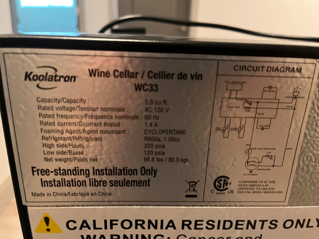 Koolatron Elite Series 33 Bottle Wine Cooler in Refrigerators in Oakville / Halton Region - Image 3