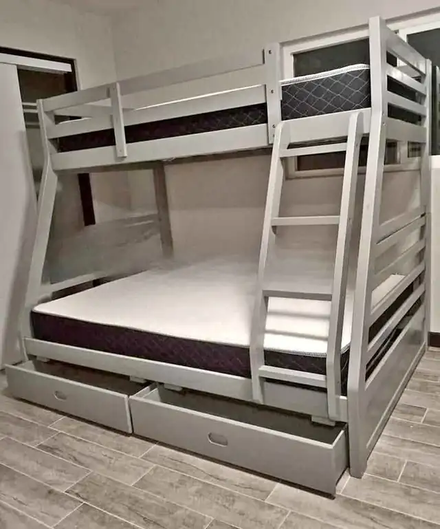 Lit Superposé Double/Twin avec Rangement – Qualité Supérieure in Beds & Mattresses in Trois-Rivières - Image 4