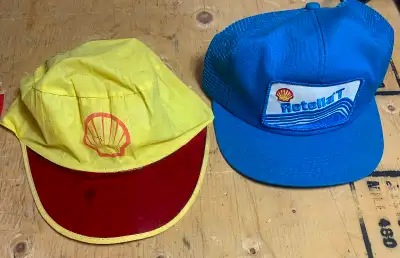 $30 for yellow shell hat $15 for blue rotella hat Located near walker and Tecumseh road