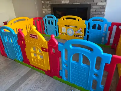 Dwinguler Playpen + Large Educational Play Mat, View more