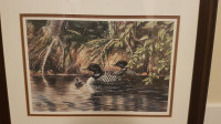 Framed Print – Christine Wilson - Loons with Chicks